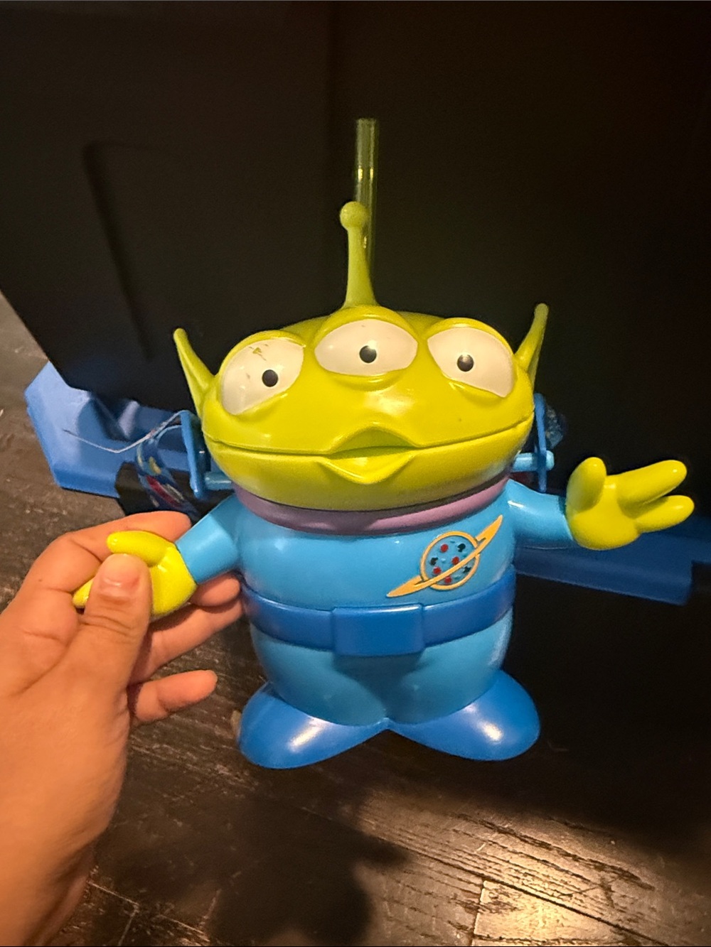 Disney Green Three-Eyed Alien Figure sipper